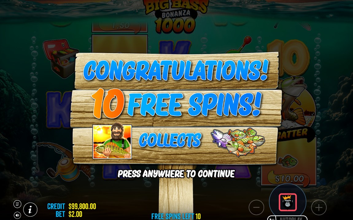 Wild Tracker above the reels, counting toward the next milestone