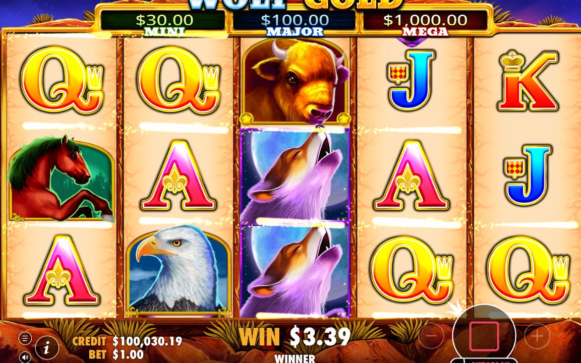 Win screen with the total from all winning lines