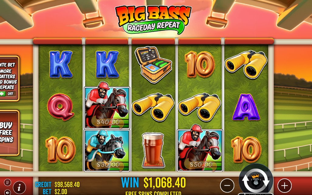 Round-end win screen with the total payout shown