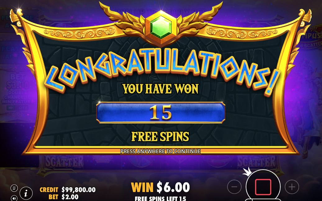 Free Spins round with spins left and total multiplier